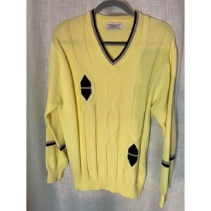 Vintage Titleist Collection Men's Cotton Golf Sweater Made‎ in Scotland GUC
